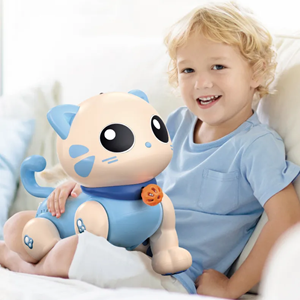 ربات اسباب بازی گربه موزیکال کنترلی آبی Robot Cat Toy for Kids, Remote Control Kitty Toys_اسباب بازی